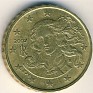 Euro - 10 Euro Cent - Italy - 2002 - Brass - KM# 213 - Obv: Venus by Botticelli Rev: Value and map - 0